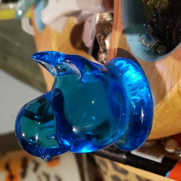 Signed Leo Ward 1987 glass blue bird - Picture 2 of 3